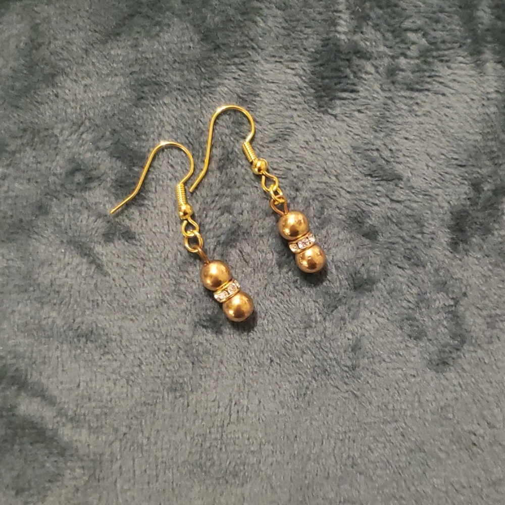 Vintage style gold dress earrings